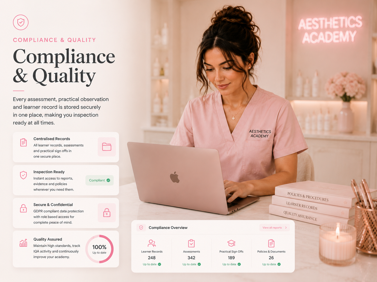 a training portal that the IQA and EQA can login